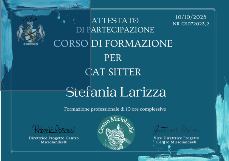 Attestato Catsitter 768x540