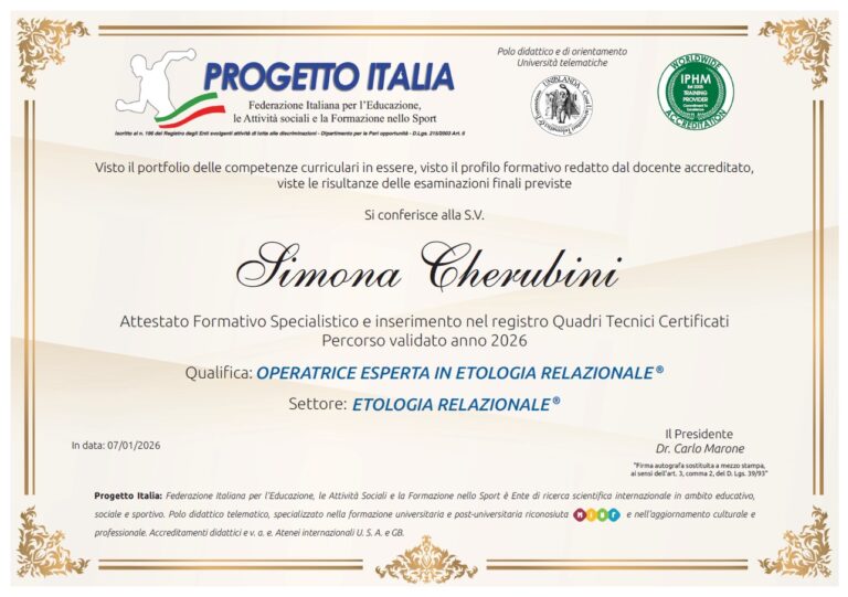 Qualifica aggiornata 2026 Simona Cherubini 768x541