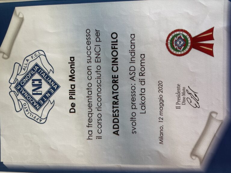 Diploma Addestratore ENCI